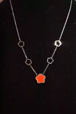 Collier Fleur Argent